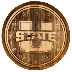 utah state wine barrel clock